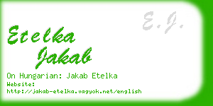 etelka jakab business card